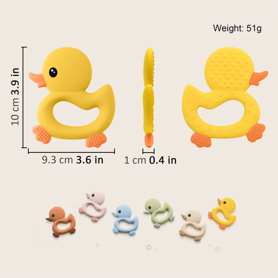 Baby Duck Silicone Teether – Soft, BPA-Free Teething Toy