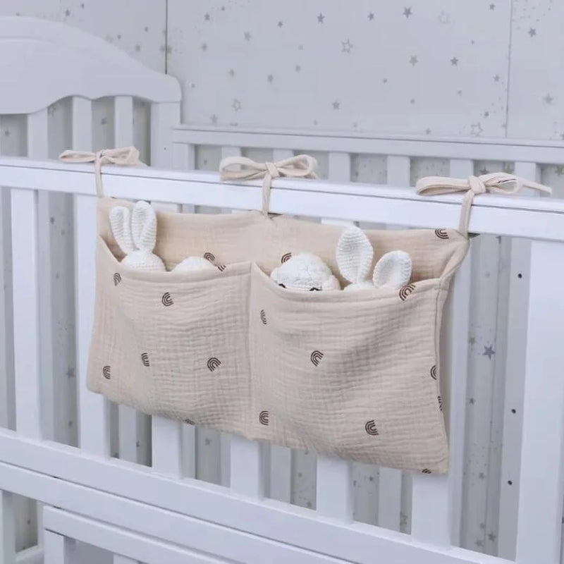 Baby Crib Organizer – 2-Pocket Hanging Storage Bag