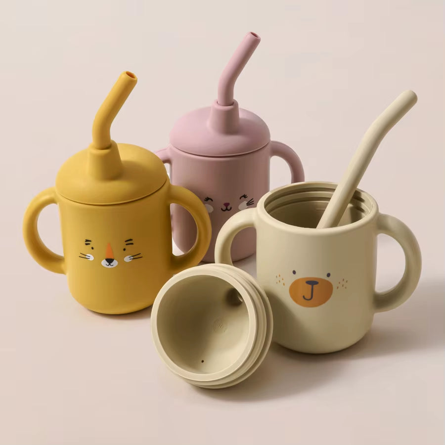 Portable Baby Sippy Cup & Snack Container – Silicone Feeding Cup