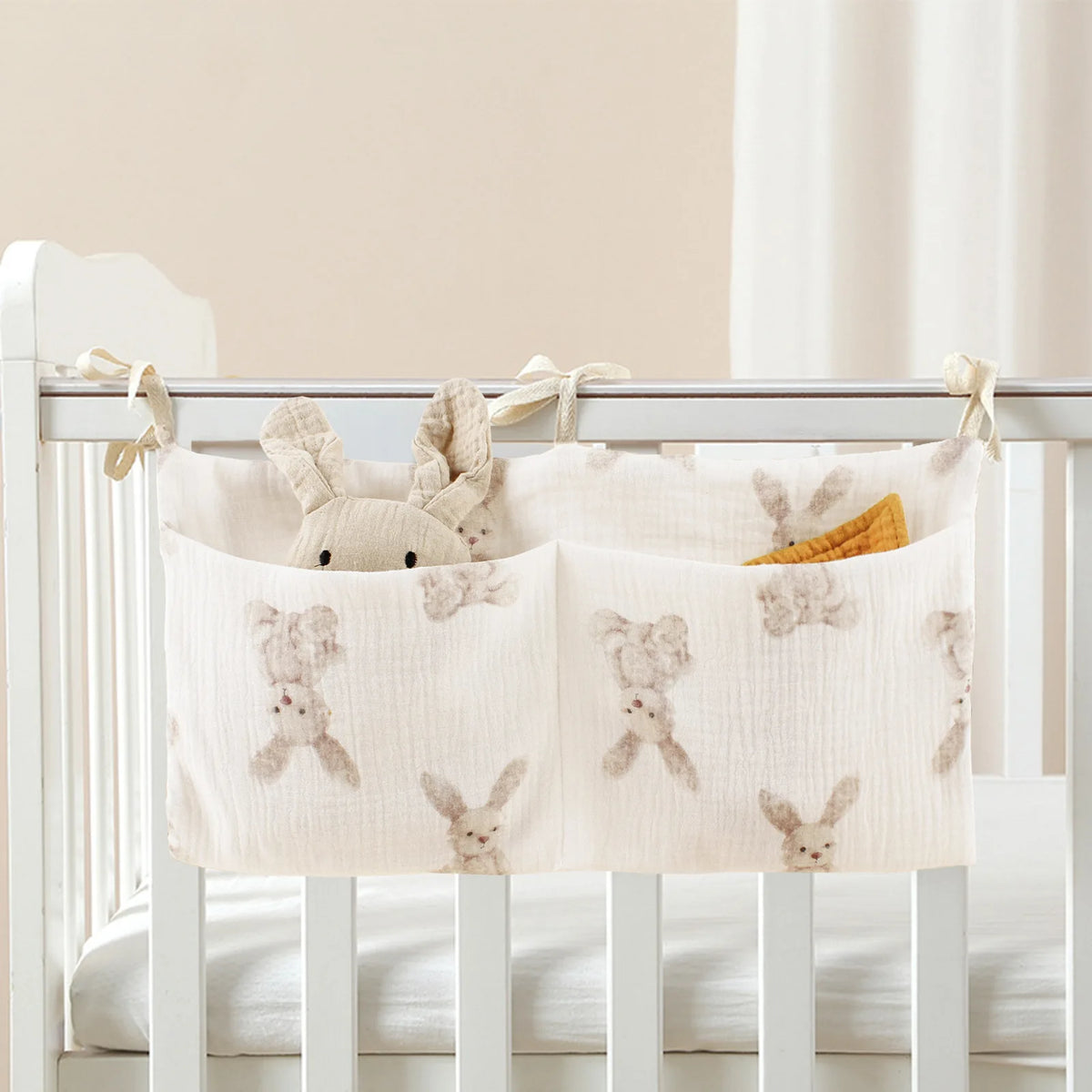 Baby Crib Organizer – 2-Pocket Hanging Storage Bag