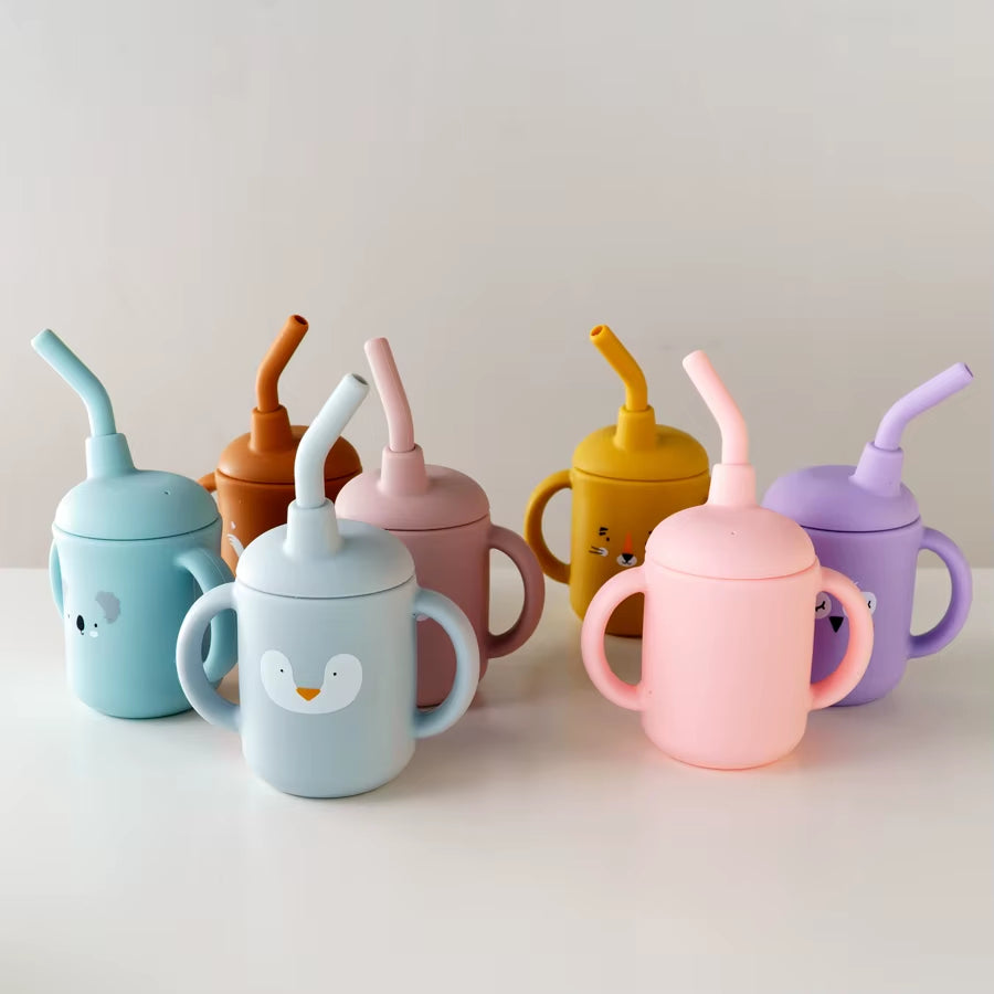 Portable Baby Sippy Cup & Snack Container – Silicone Feeding Cup