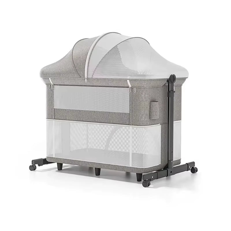 10-in-1 Multifunctional Baby Crib with Mattress & Mosquito Net