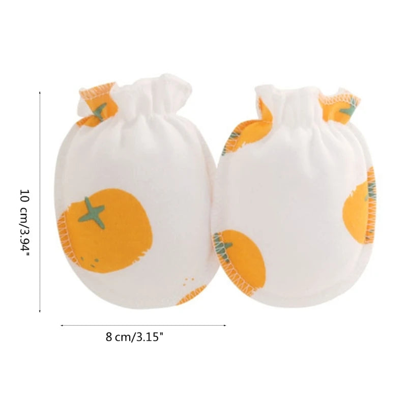5-Pair Newborn Baby Anti-Scratch Mittens (0–3 Months)