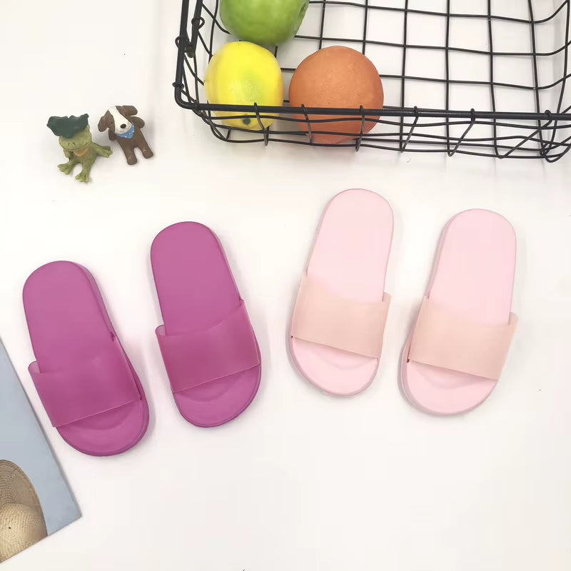 Baby Slippers Boy Girl Summer Kids Solid Shoes Non-Slip Beach Sandals Toddler Indoor Bathroom Children Slippers